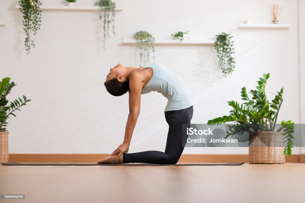 Camel pose for stress and anxiety